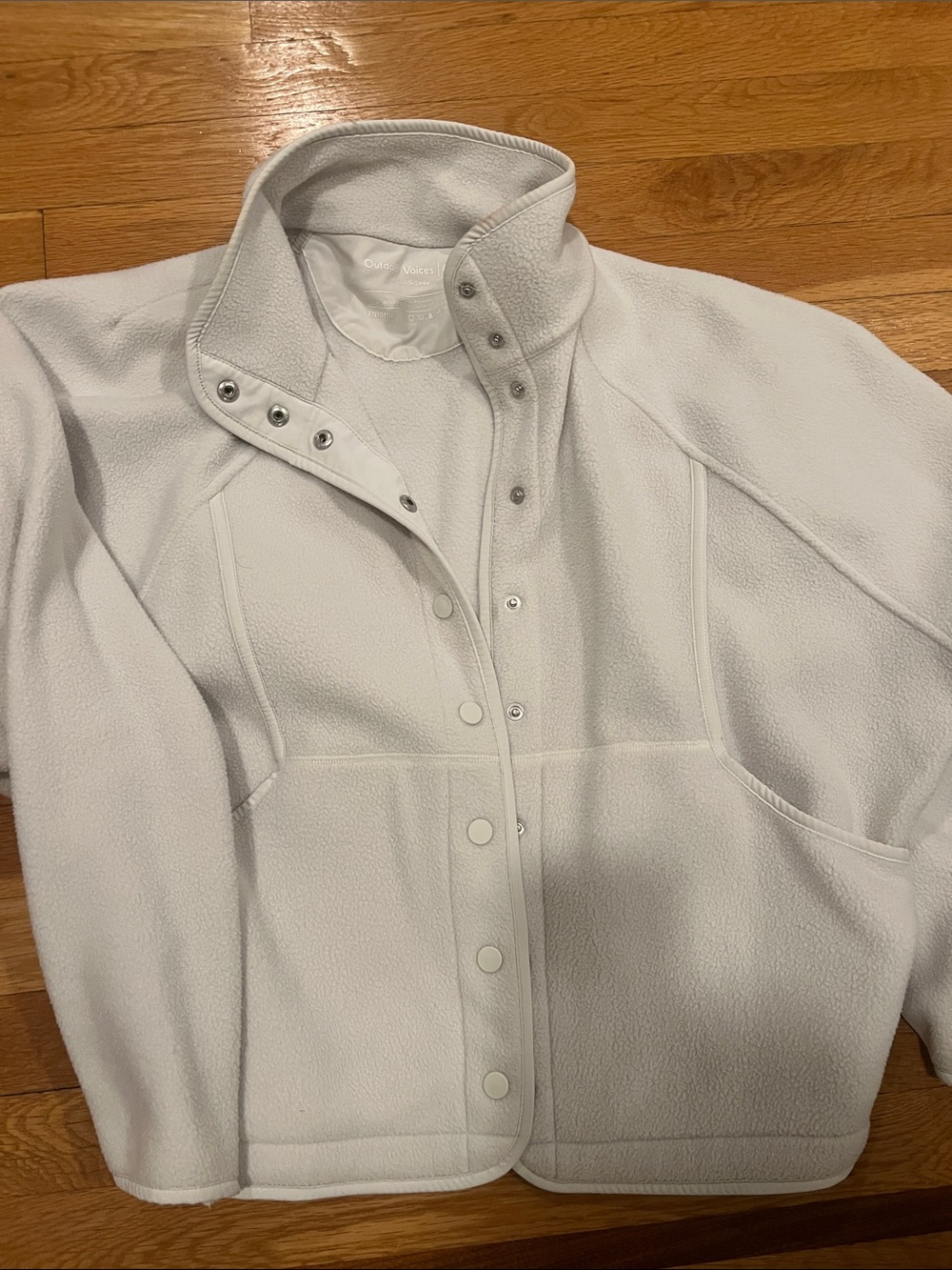 Outdoor Voices Off White ReFleece Jacket